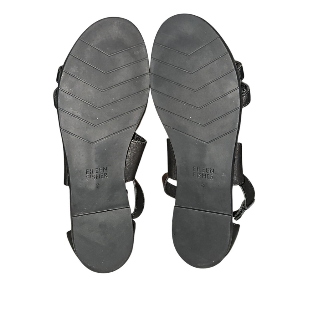 Eileen Fisher Cici Sandal Black Women's Size 8 - Picture 8 of 8